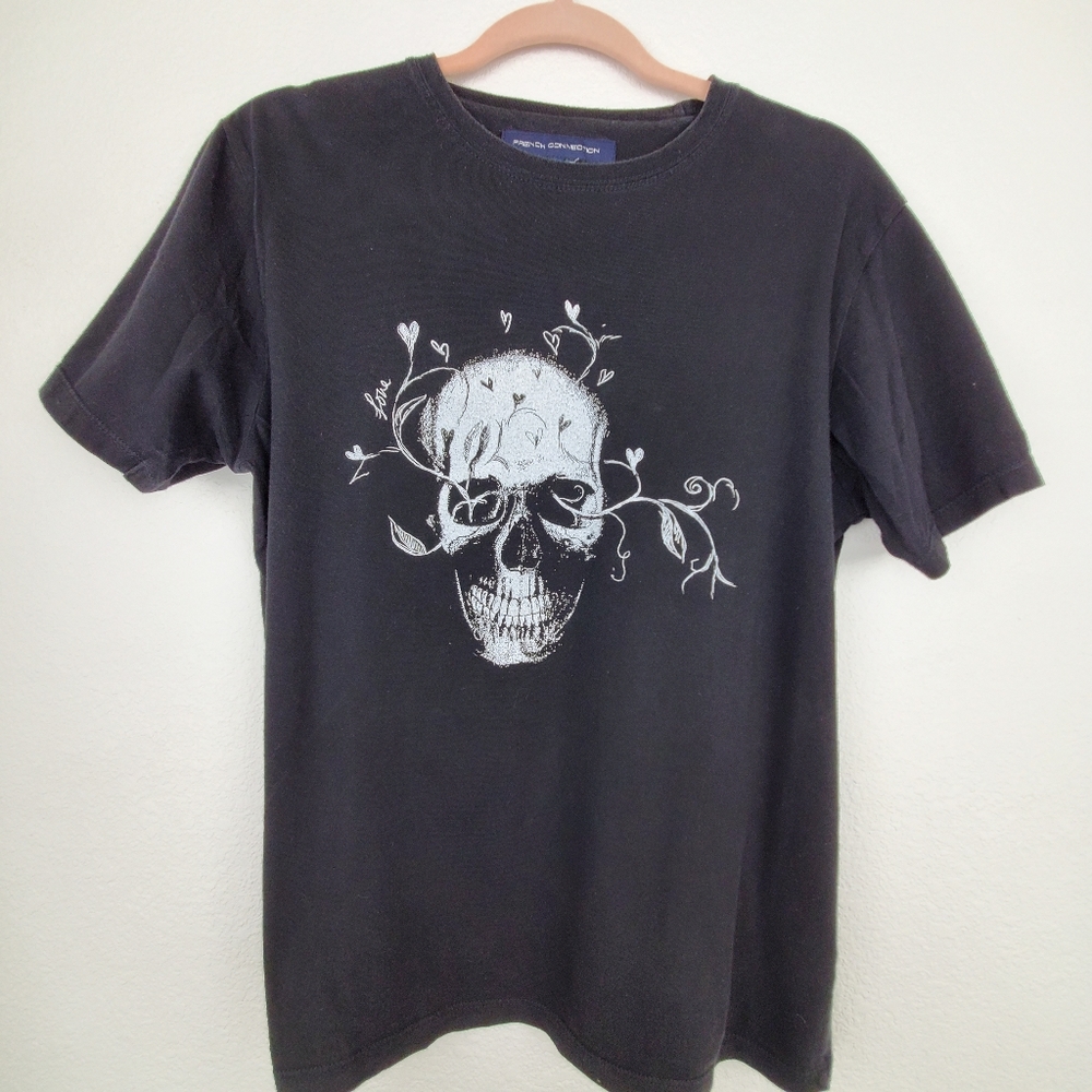 FRENCH CONNECTION Skull Graphic Tee